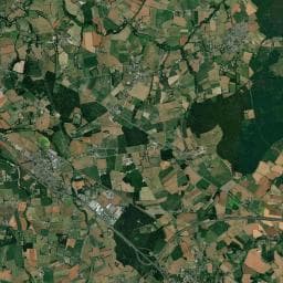 Vue aérienne des environs de Camping des pêcheurs