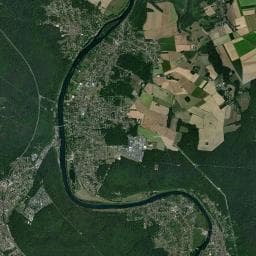 Vue aérienne des environs de Camping Municipal de Samoreau