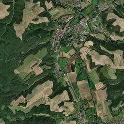 Vue aérienne des environs de Parc auto-caravane