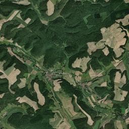 Vue aérienne des environs de CAMPING DE LA FORGE DE SAINTE-MARIE