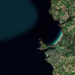 Vue aérienne des environs de Camping les Blancs Sablons