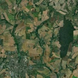 Vue aérienne des environs de Aire de Camping-car des portes du Perche a Mamers