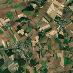 Vue aérienne des environs de Aire de camping-car à Brévonnes