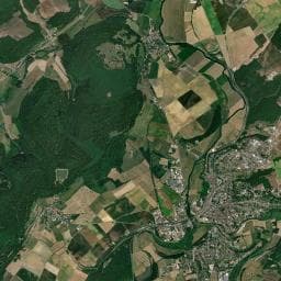 Vue aérienne des environs de Camping de Neufchâteau