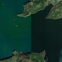 Vue aérienne des environs de Camping Cap-Ouest