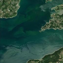 Vue aérienne des environs de Camping du Roz