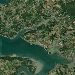 Vue aérienne des environs de Camping du Pal