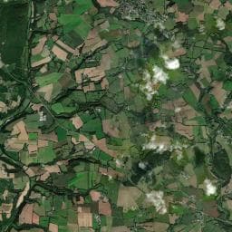 Vue aérienne des environs de Aire de camping-car à Plouyé