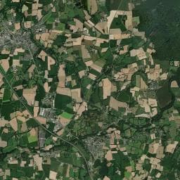 Vue aérienne des environs de Camping Domaine les Peupliers