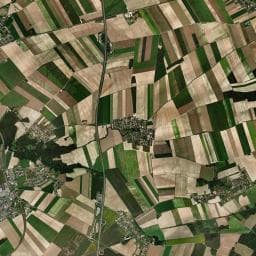 Vue aérienne des environs de Aire de grand passage de Thennelières