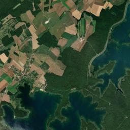 Vue aérienne des environs de Camping Aux Rives du Lac