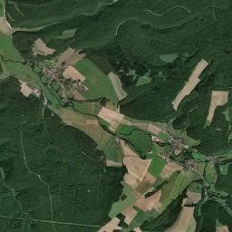 Vue aérienne des environs de Cabane abri de la foret (cabane à René)