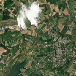 Vue aérienne des environs de Aire de camping-car à Mattaincourt