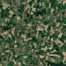 Vue aérienne des environs de Les cabanes de la Belle-Aude