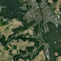 Vue aérienne des environs de Aire de camping-car à Saint-Pierre-lès-Nemours