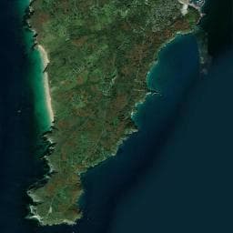 Vue aérienne des environs de Camping les Bruyères