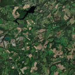 Vue aérienne des environs de Camping le Korong