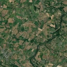 Vue aérienne des environs de Camping d'Andouillé