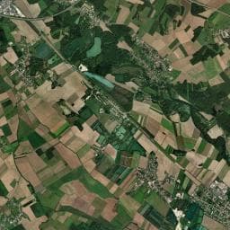 Vue aérienne des environs de Les Terres Rouges