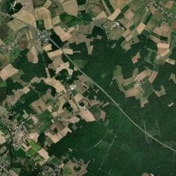 Vue aérienne des environs de Aire de camping-car à Villemoyenne