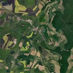 Vue aérienne des environs de CAMPING LES HIRONDELLES