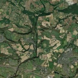 Vue aérienne des environs de Aire de Camping-cars de Saint-Jean-sur-Mayenne
