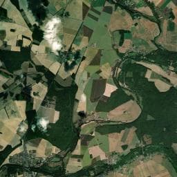 Vue aérienne des environs de Aire de camping-car de Marboué
