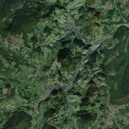 Vue aérienne des environs de Abri de l'ancien téléphérique