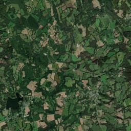 Vue aérienne des environs de Camping Le Lac Ô Fées