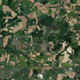 Vue aérienne des environs de Camping Le Vieux Moulin