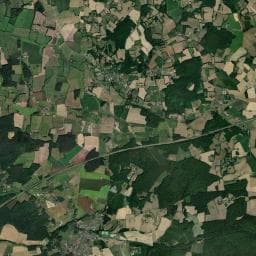 Vue aérienne des environs de Camping de Lavaré