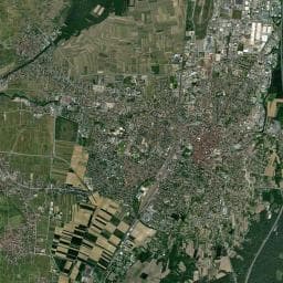 Vue aérienne des environs de Aire de service et de stationnement de camping-cars - OnlyPark - Port de Plaisance de Colmar