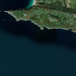 Vue aérienne des environs de Camping de la Baie