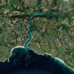 Vue aérienne des environs de Camping de Kersiny-Plage