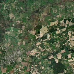 Vue aérienne des environs de Aire de camping-car à Plélan-le-Grand