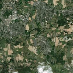 Vue aérienne des environs de Camping L'Oiseau de Pan