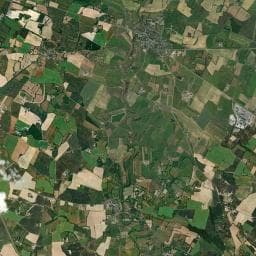 Vue aérienne des environs de Aire de Camping-cars Vaiges