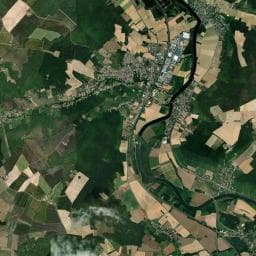 Vue aérienne des environs de Camping des Îles