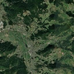 Vue aérienne des environs de Borne de services