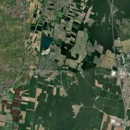 Vue aérienne des environs de Camping Suzel