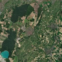 Vue aérienne des environs de Vogelbeobachtungstation Schlichten