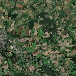 Vue aérienne des environs de Camping des Cerisiers