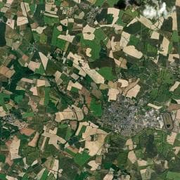 Vue aérienne des environs de Camping de la Chesnaie