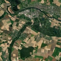 Vue aérienne des environs de Camping municipal