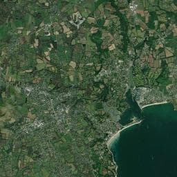 Vue aérienne des environs de Camping Les Saules