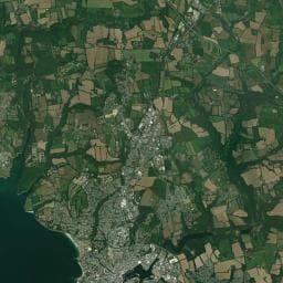 Vue aérienne des environs de Aire de camping-car à Concarneau