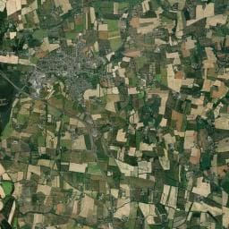 Vue aérienne des environs de Aire de camping-car à Essé