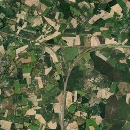 Vue aérienne des environs de Aire de stationnement à Auvers-le-Hamon