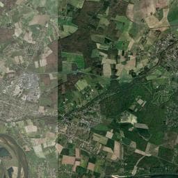 Vue aérienne des environs de Camping Les Patures