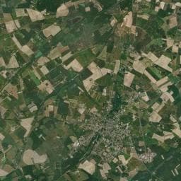 Vue aérienne des environs de Aire de camping-car à Noyers